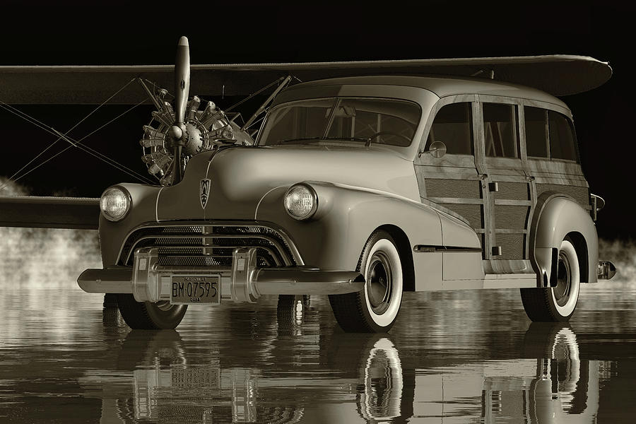 Oldsmobile Special 66 Station Wagon - A Classic Car for Every Driver Digital Art by Jan Keteleer