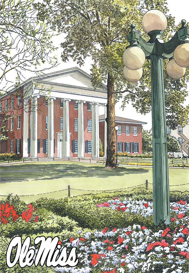 Ole Miss - University of Mississippi Painting by John Stoeckley - Pixels