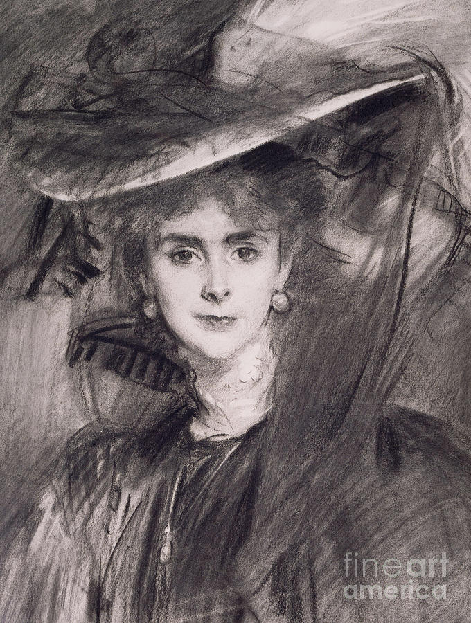 Olga, Baroness de Meyer Pastel by John Singer Sargent
