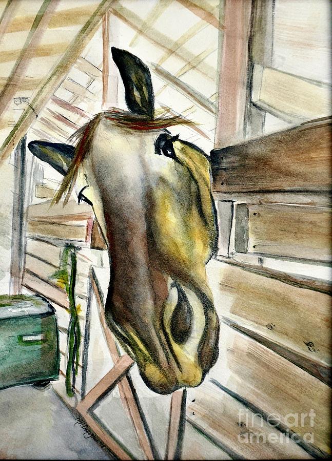 Olin-  the Therapy Horse  Painting by Patty Donoghue