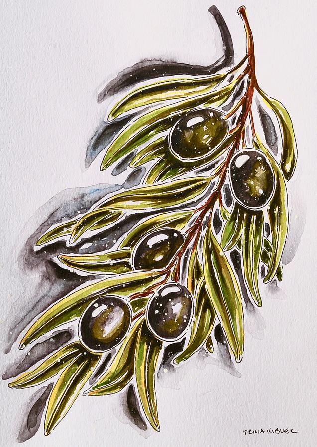 Olive Branch Painting by Tricia Kibler - Fine Art America