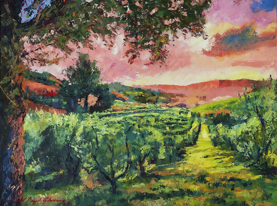Olive Groves Of Italy Painting by David Lloyd Glover