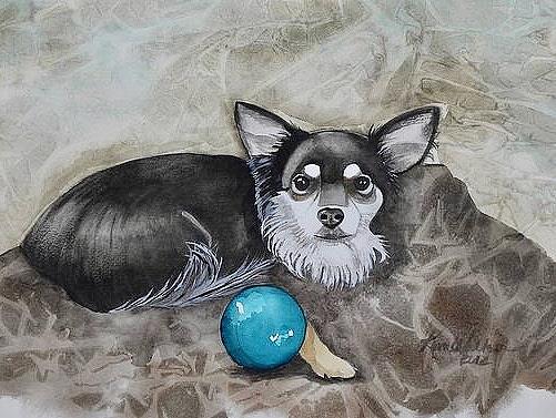 Olive I Watercolor Painting by Kimberly Walker