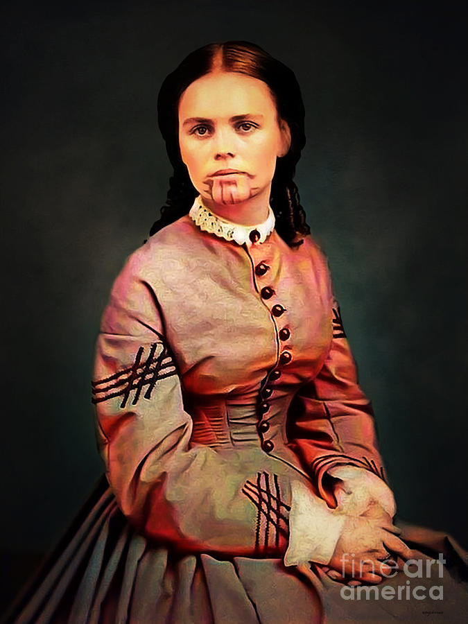 Olive Oatman Colorized 20210404 Photograph by Wingsdomain Art and Photography