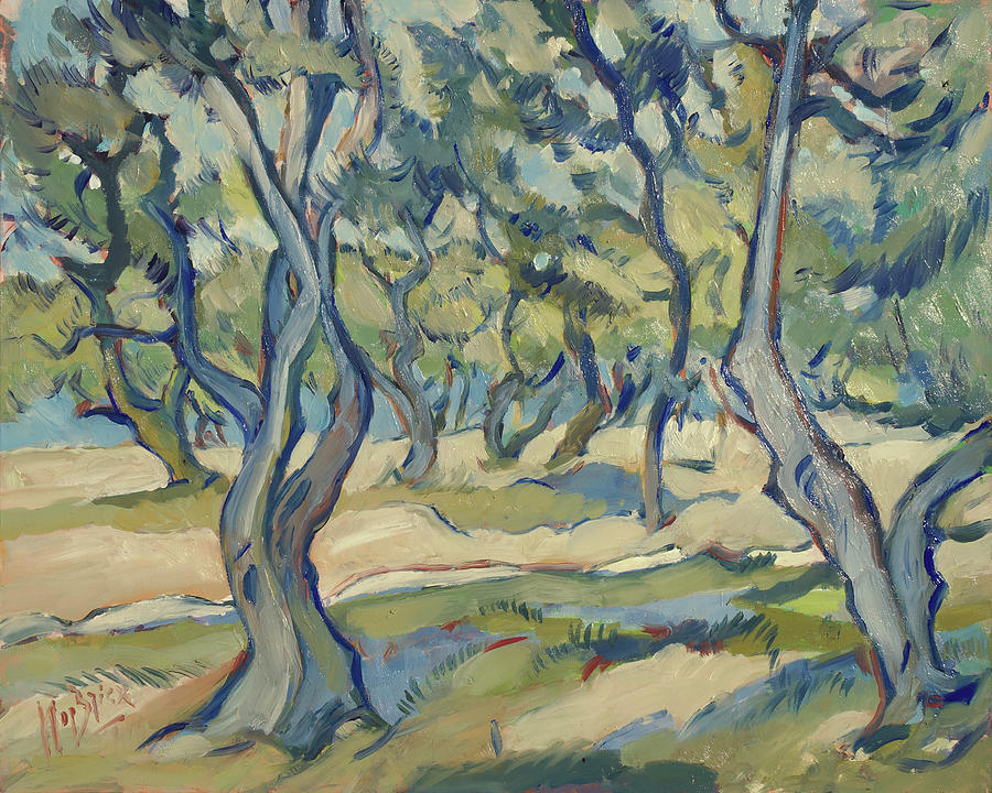 Olive yard Paxos Greece Painting by Nop Briex