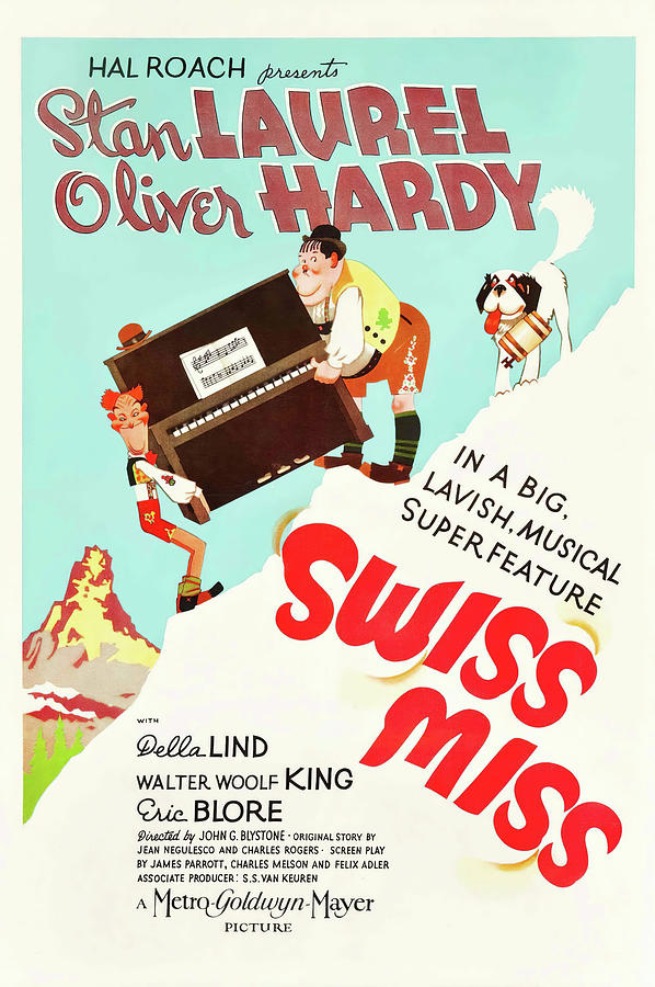 OLIVER HARDY and STAN LAUREL in SWISS MISS -1938-, directed by JOHN G. BLYSTONE. Photograph by Album