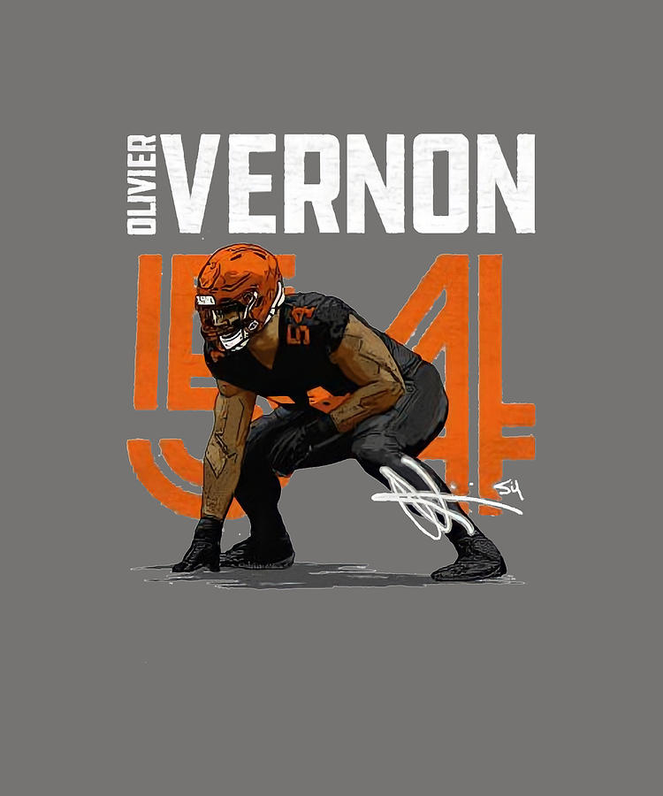 Oliver Vernon 54 for Cleveland Browns fans Digital Art by Kha Dieu Vuong -  Pixels