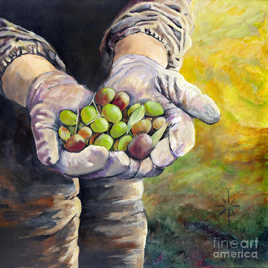 Olives Painting by Jodie Marie Anne Richardson Traugott          aka jm-ART
