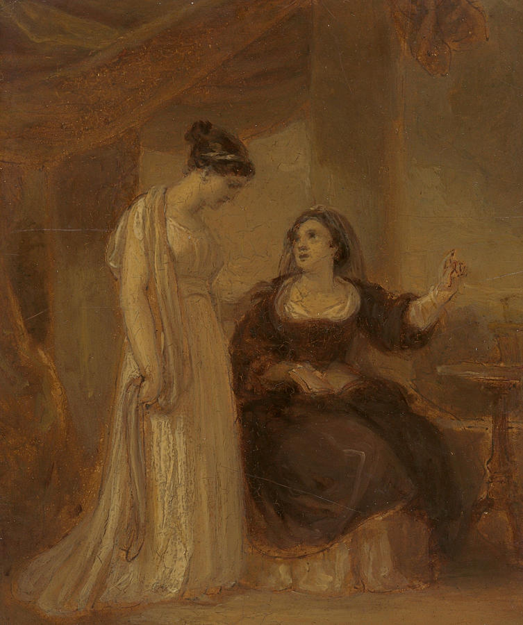 Olivia and Maria Drawing by Robert Smirke