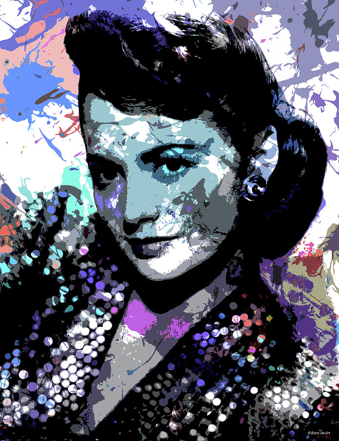 Olivia de Havilland psychedelic portrait Digital Art by Movie World Posters