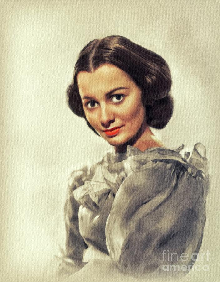 Olivia de Havilland, Vintage Actress Painting by Esoterica Art Agency ...