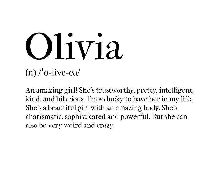 Olivia Definition Poster humor humor Painting by Robinson Adams - Fine ...