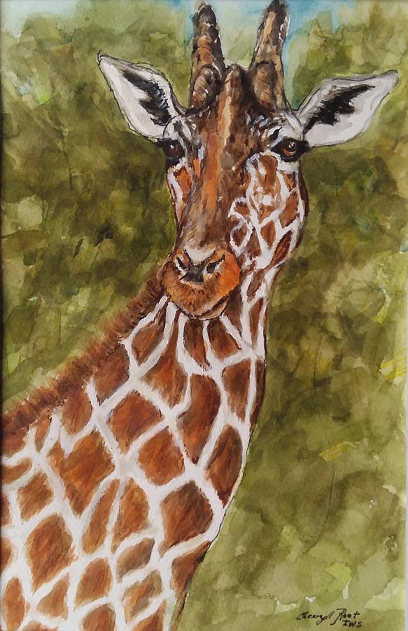 Olivia the Giraffe Painting by Cheryll Root - Fine Art America