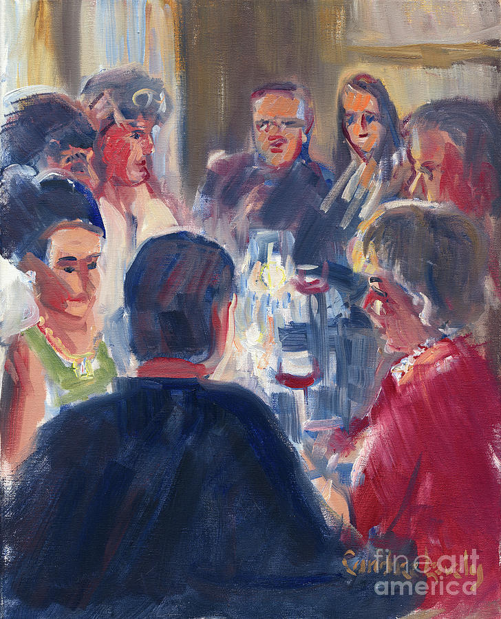 Oliviers Dinner Party from Chattanooga Painting by Candace Lovely