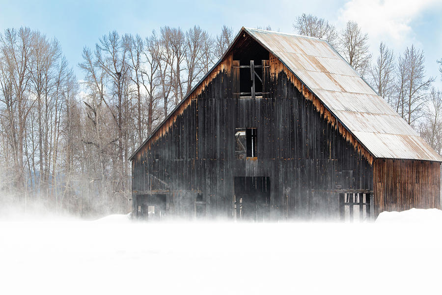 Olsen Barn in Winter Photograph by Jan Davies