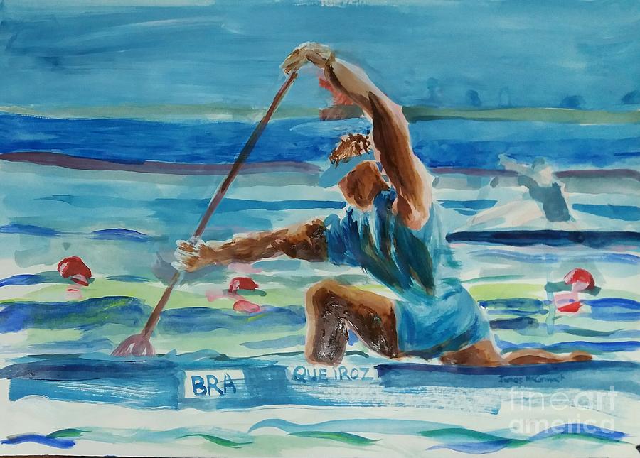 Olympic Canoeing Painting by James McCormack