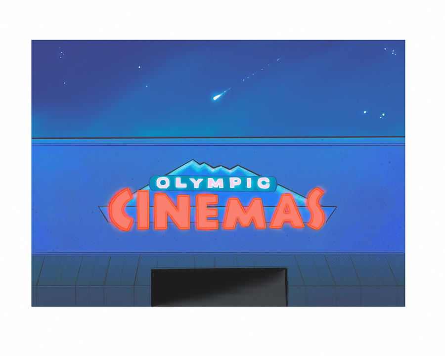 Olympic Cinemas Poster yellow Painting by Evans Justine Fine Art America