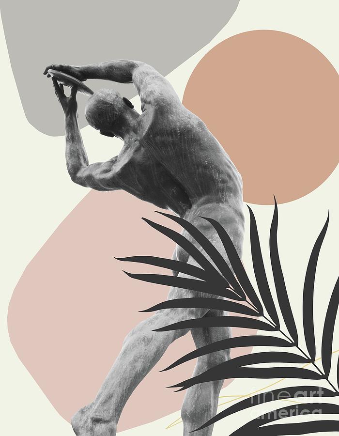 Greek Mixed Media - Olympic Discus Thrower Finesse #1 #wall #art by Anitas and Bellas Art
