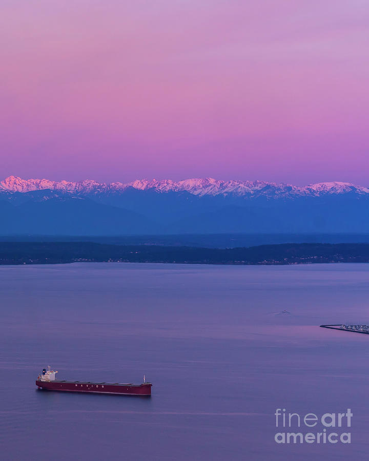Olympic Mountains Sunrise 3 Photograph by Mike Reid