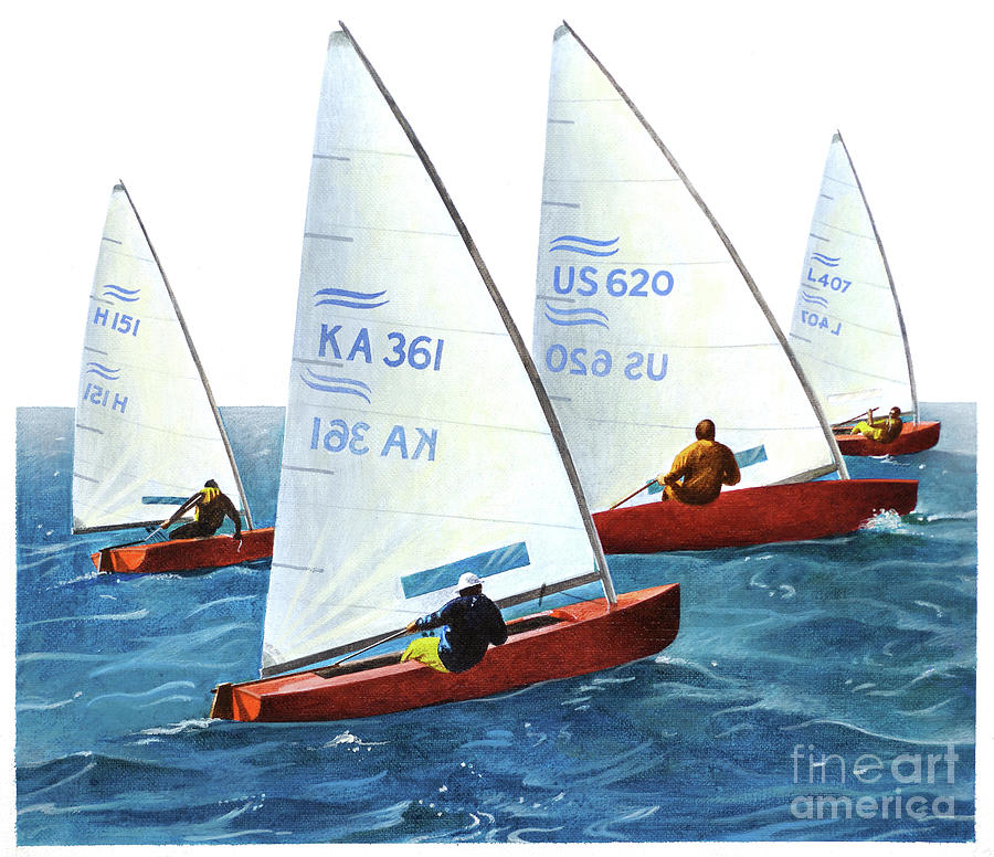 Olympic Yachting Painting by Ross Goode Olympic Yachting Painting by Ross Goode