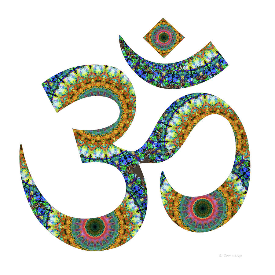 Om Symbol Painting - Om 10 - Meditation Art - Sharon Cummings by Sharon Cummings Om Symbol Painting - Om 10 - Meditation Art - Sharon Cummings by Sharon Cummings