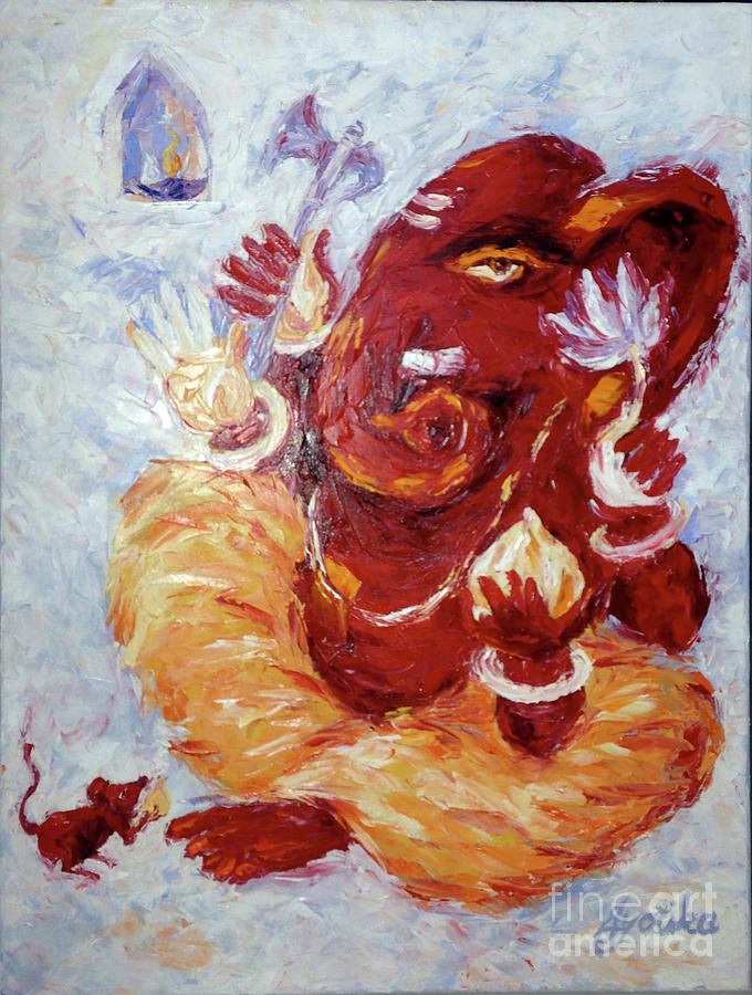 Om Shree Ganesh Painting by Jyotika Shroff