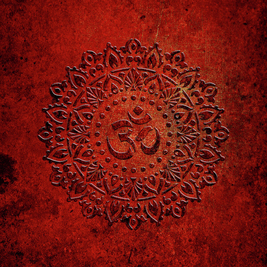 Om Symbol Mandala Style on Lava Red Background Digital Art by Freddy B Om Symbol Mandala Style on Lava Red Background Digital Art by Freddy B