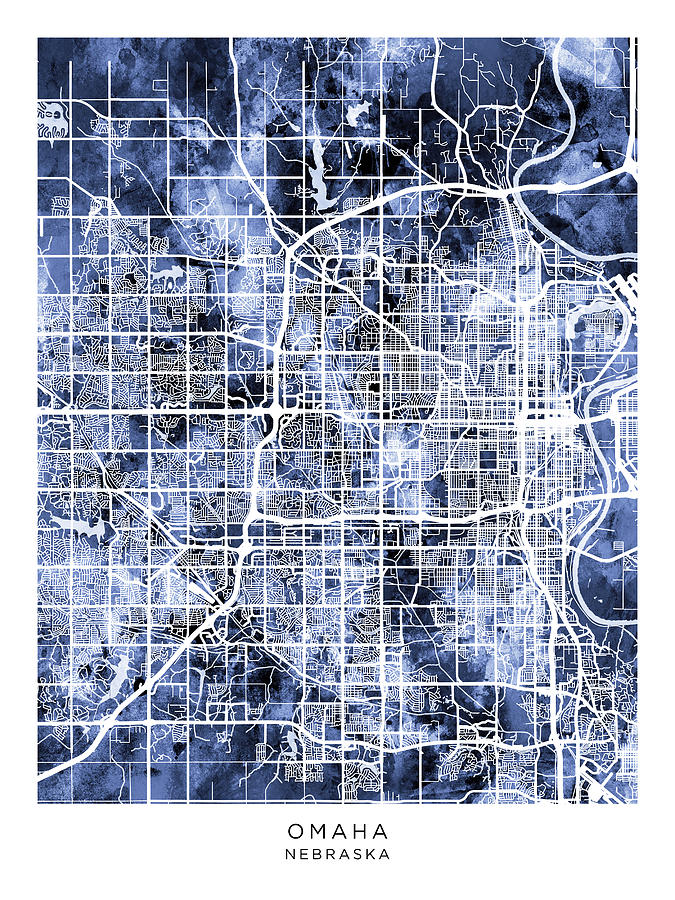 Omaha Nebraska City Map 47 Digital Art By Michael Tompsett Fine Art   Omaha Nebraska City Map 47 Michael Tompsett 