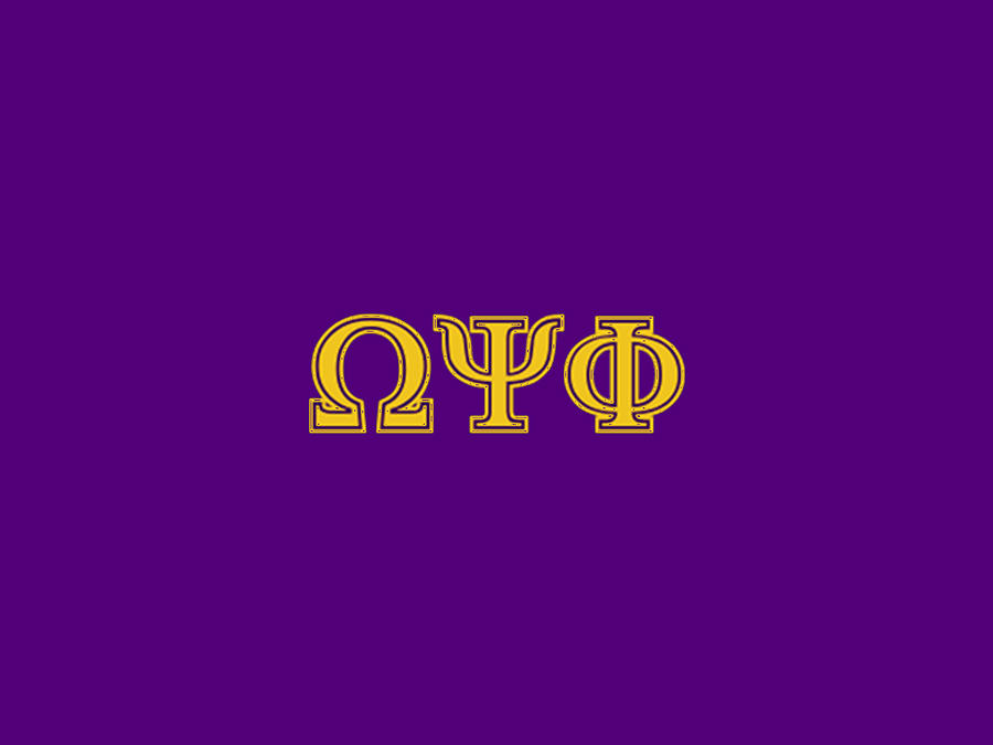 Gold Lettering Mixed Media - Omega Psi Phi by Fraternal Store