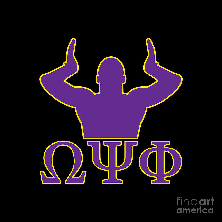 Omega Psi Phi Drawing - Omega Psi Phi by Kenneth Smith