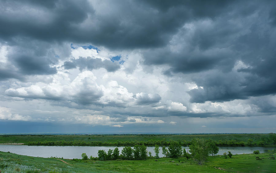 Ominous Clouds Over Dixon Reservoir  Photograph by Monte Stevens