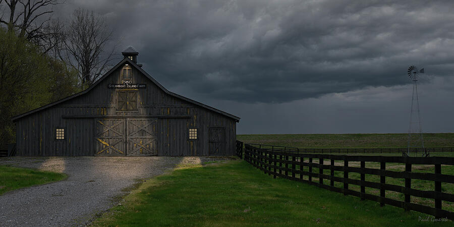 Barn Photograph - Ominous Evening by Paul Gmerek