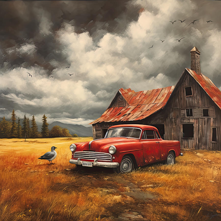 Ominous Sky Art Painting by Lourry Legarde