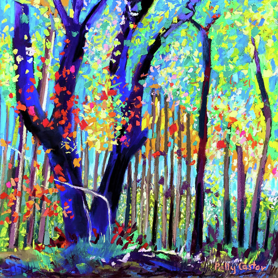 On a Late Afternoon Walk in October Painting by Polly Castor