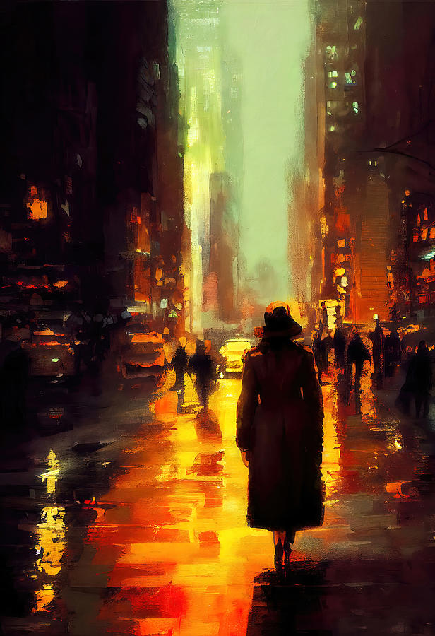 On A Midnight Street, 08 Painting