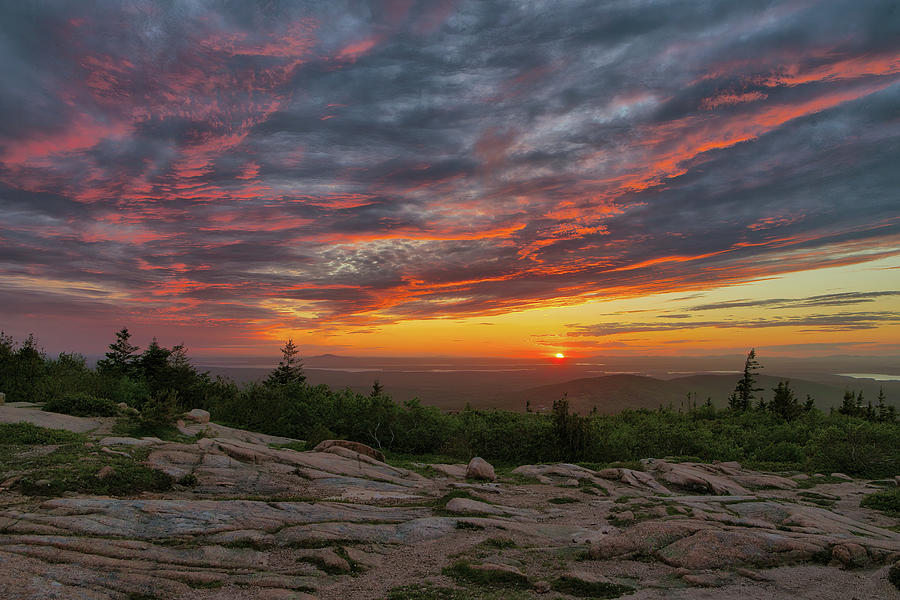 On Cadillac Mountain At Sunset Photograph By Stephen Vecchiotti Fine Art America