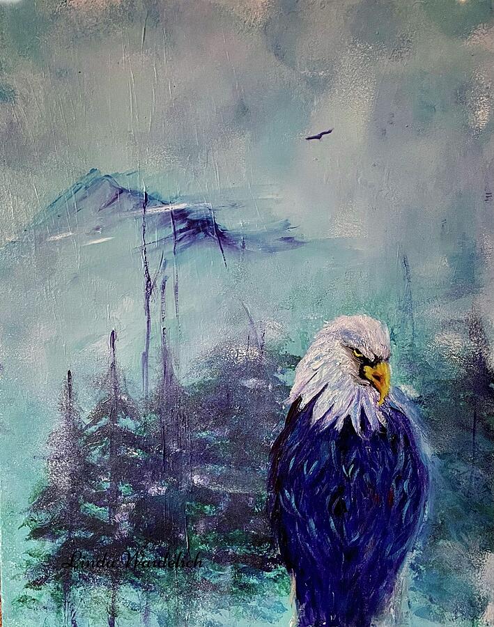 On Eagles Wings Painting by Linda Waidelich - Fine Art America