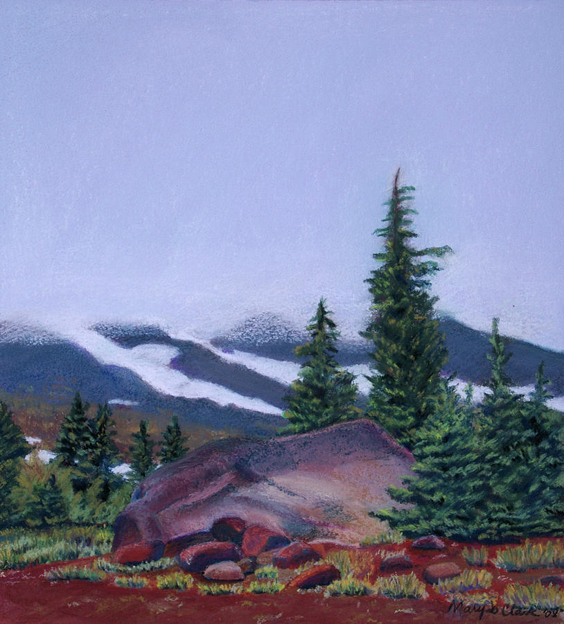 On Mount Hood Pastel by MaryJo Clark