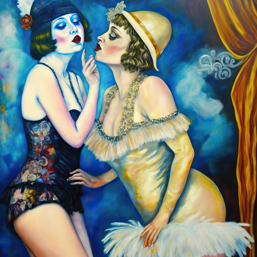 Vintage Painting - On no , my dear by My Head Cinema