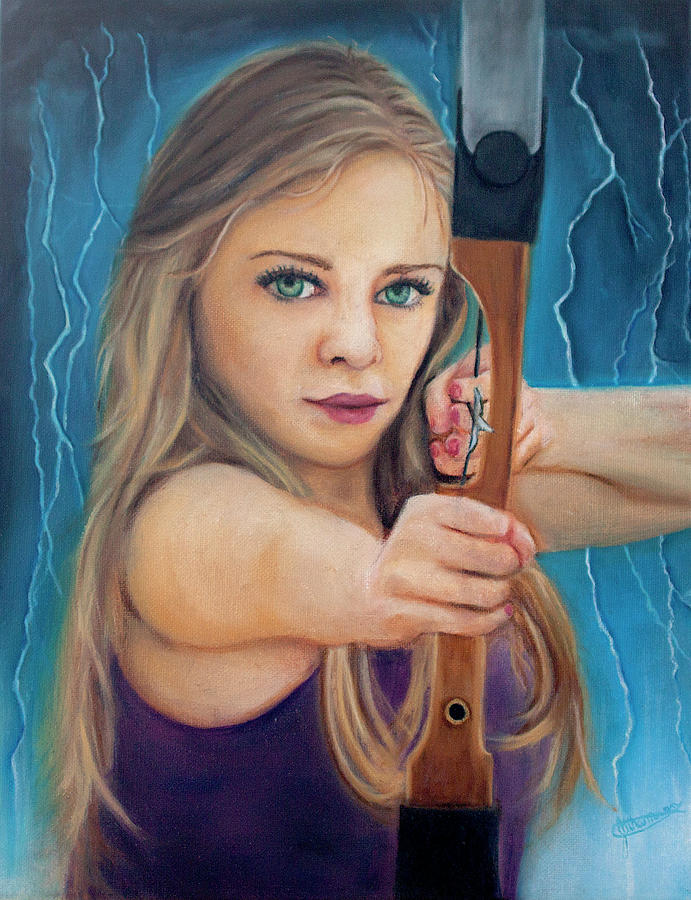 Bow And Arrow Painting - On Target by Jeanette Sthamann