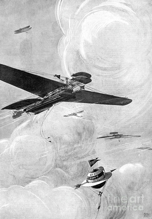 On the Aerial Highway, 1911 Drawing by Harry Grant Dart