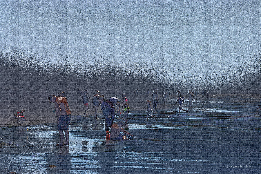 On The Beach at Ocean Shores Wa Digital Art by Tom Janca On The Beach at Ocean Shores Wa Digital Art by Tom Janca