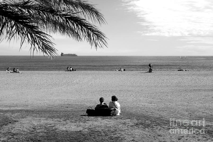 On The Beach, Malaga, Monochrome Photograph