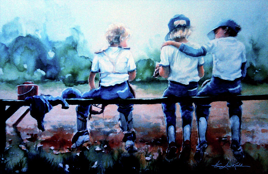 On The Bench Painting by Hanne Lore Koehler