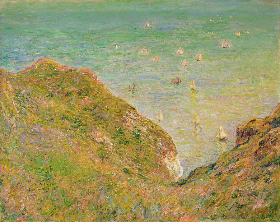 On The Cliff At Pourville, Bright Weather Digital Art