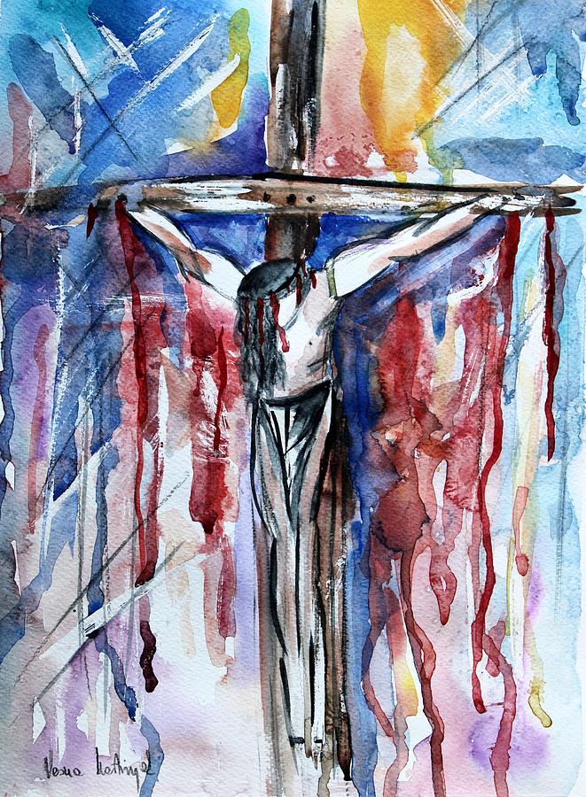On The Cross Painting by Vesna Martinjak