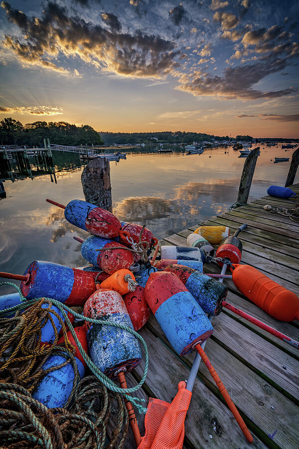 Boat Photograph - On The Dock at Sunrise by Rick Berk