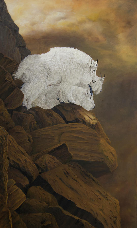 On The Edge Painting by Johanna Lerwick