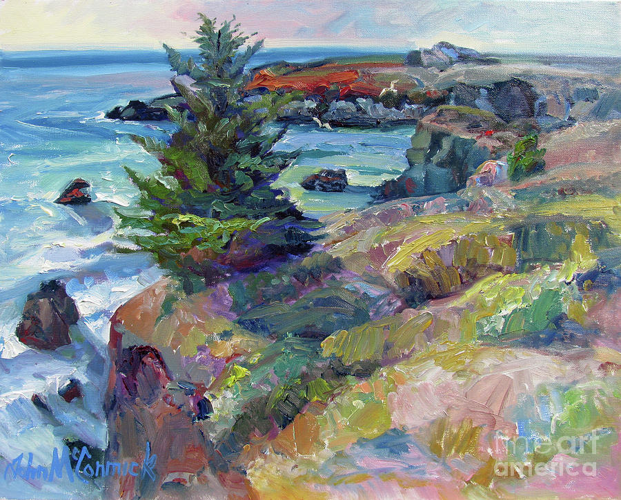On the Edge, Sonoma Coast Painting by John McCormick