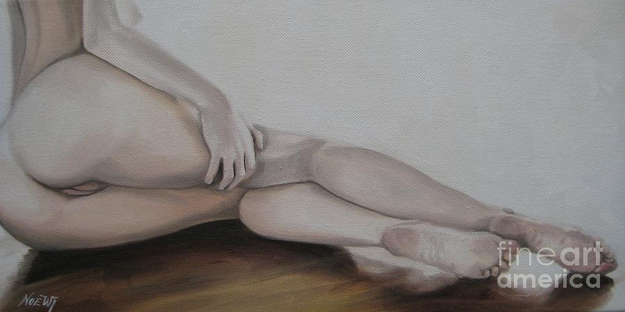 Nude Painting - On The Floor by Jindra Noewi